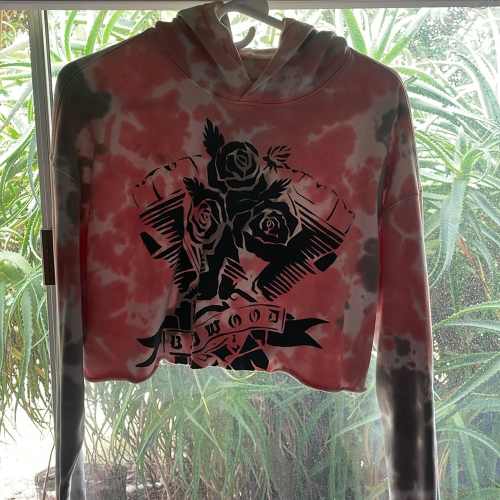 Badwood- Custom tie dye cropped hoodie
